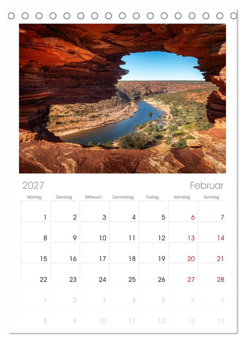 Outback Australien (CALVENDO Tischplaner A5H 2027)