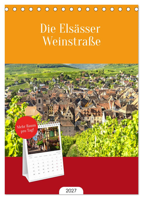 Die Elsässer Weinstraße (CALVENDO Tischplaner A5H 2027)
