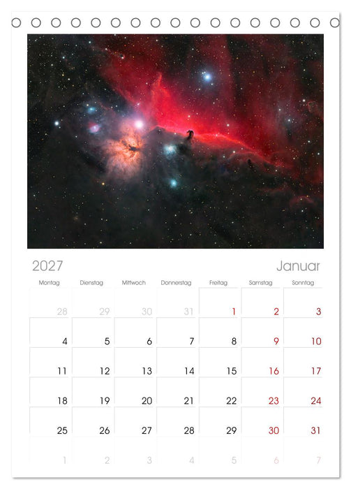 Deep Sky Kalender (CALVENDO Tischplaner A5H 2027)