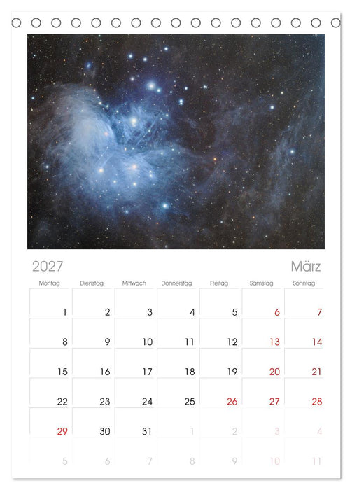 Deep Sky Kalender (CALVENDO Tischplaner A5H 2027)