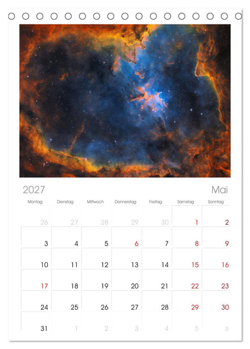 Deep Sky Kalender (CALVENDO Tischplaner A5H 2027)