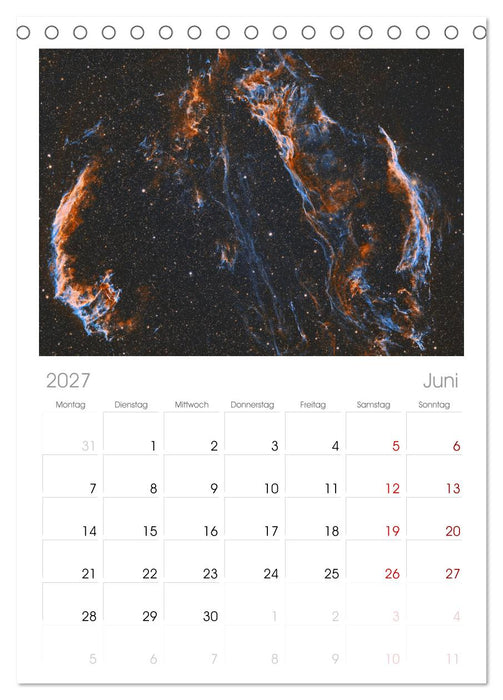 Deep Sky Kalender (CALVENDO Tischplaner A5H 2027)