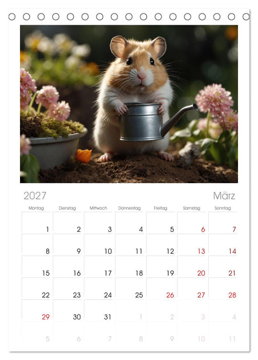 Hamstertage (CALVENDO Tischplaner A5H 2027)