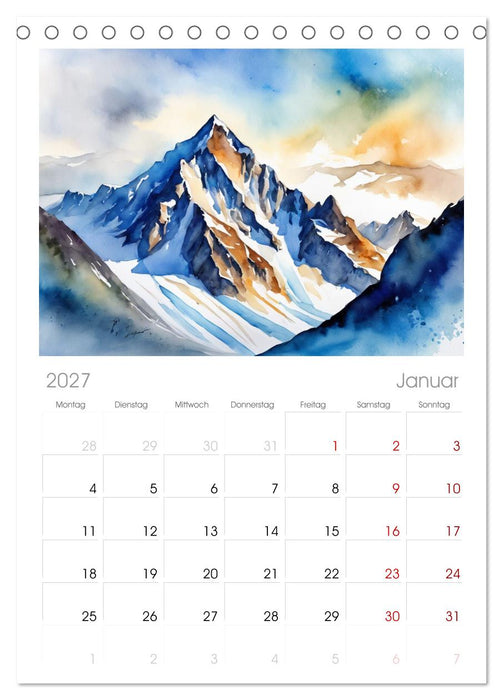 Sehnsucht Berge (CALVENDO Tischplaner A5H 2027)