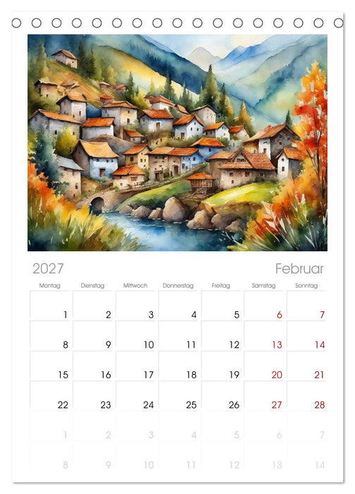 Sehnsucht Berge (CALVENDO Tischplaner A5H 2027)