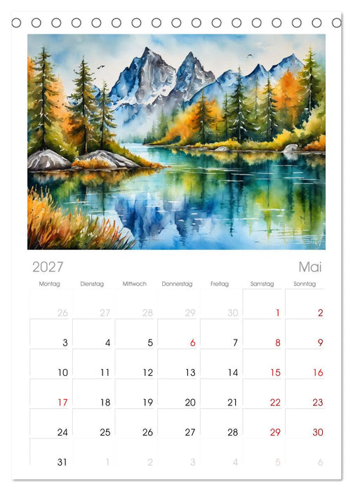 Sehnsucht Berge (CALVENDO Tischplaner A5H 2027)