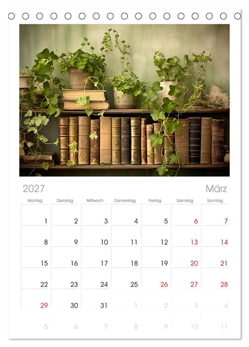 Bücherzauber (CALVENDO Tischplaner A5H 2027)