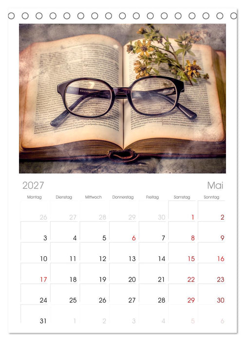 Bücherzauber (CALVENDO Tischplaner A5H 2027)