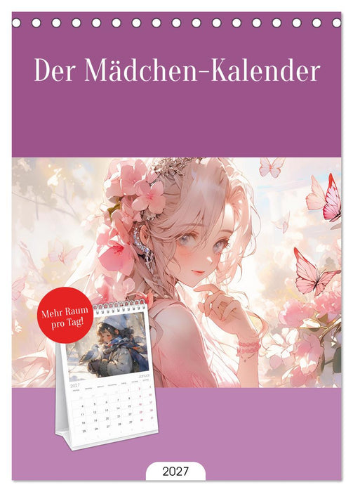 Der Mädchen-Kalender (CALVENDO Tischplaner A5H 2027)