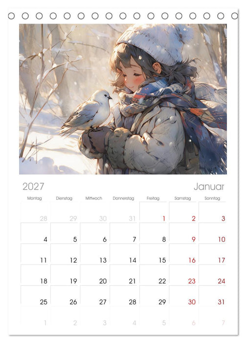Der Mädchen-Kalender (CALVENDO Tischplaner A5H 2027)