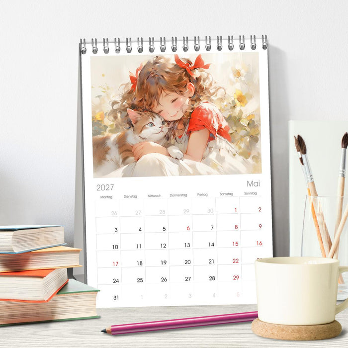 Der Mädchen-Kalender (CALVENDO Tischplaner A5H 2027)