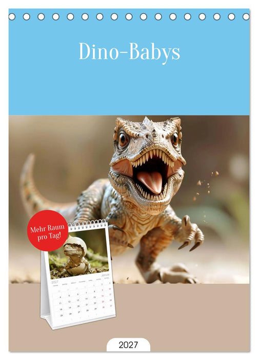 Dino-Babys (CALVENDO Tischplaner A5H 2027)