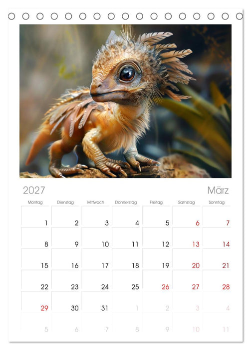 Dino-Babys (CALVENDO Tischplaner A5H 2027)