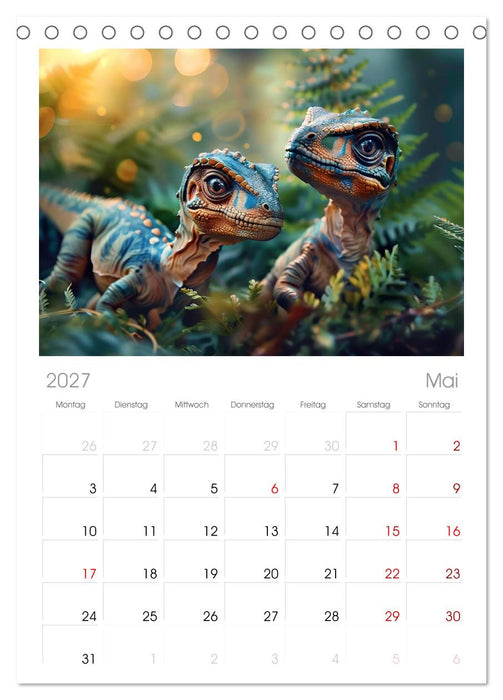 Dino-Babys (CALVENDO Tischplaner A5H 2027)
