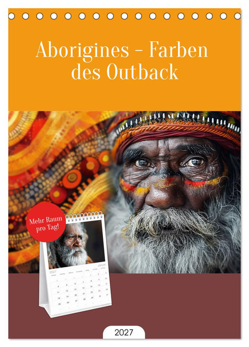 Aborigines - Farben des Outback (CALVENDO Tischplaner A5H 2027)
