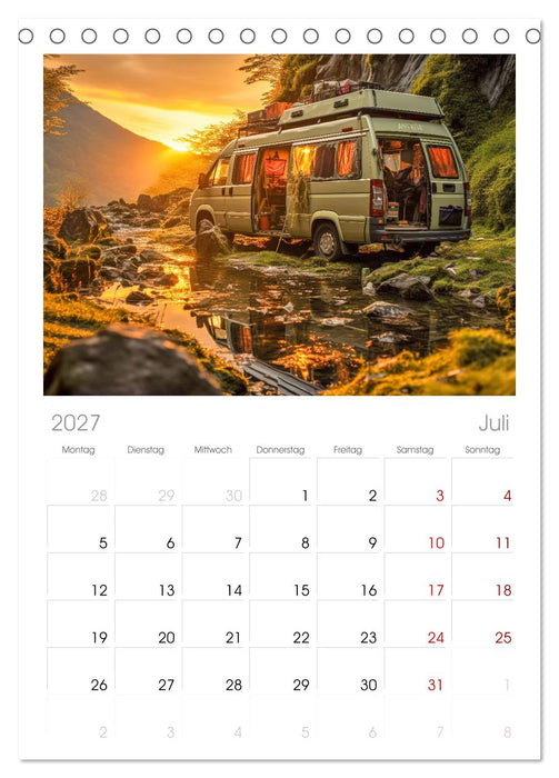 Abenteuer Camping (CALVENDO Tischplaner A5H 2027)