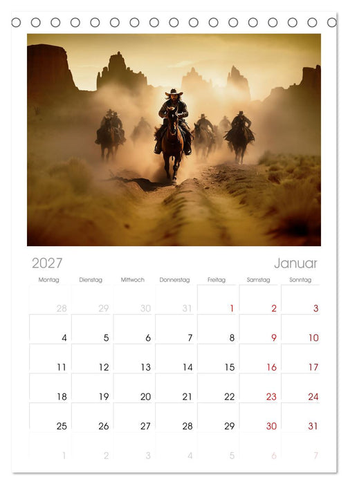 Western Life (CALVENDO Tischplaner A5H 2027)