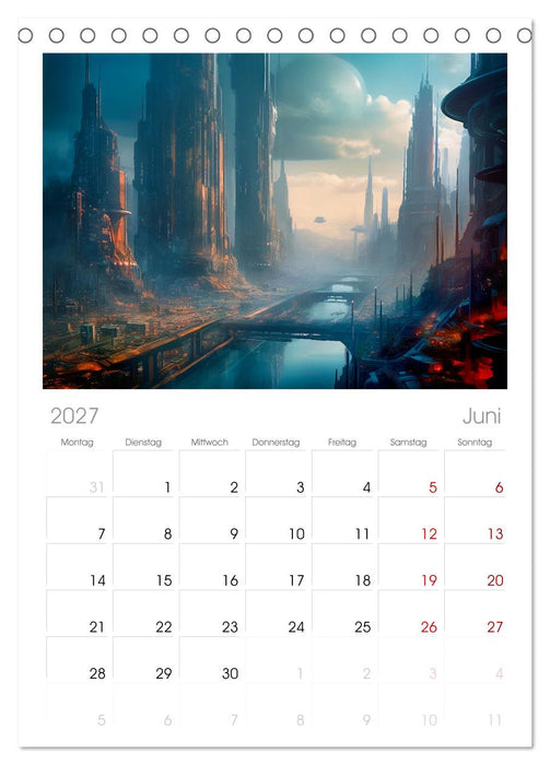 Gigapolis (CALVENDO Tischplaner A5H 2027)