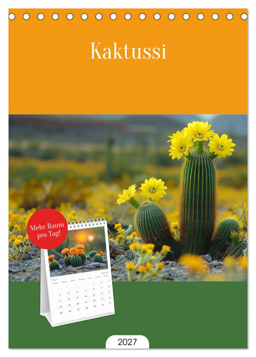 Kaktussi (CALVENDO Tischplaner A5H 2027)