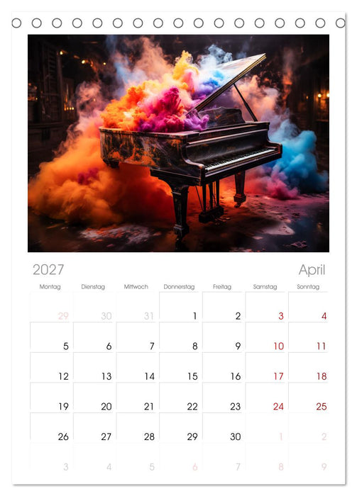 Konzert der Farben (CALVENDO Tischplaner A5H 2027)