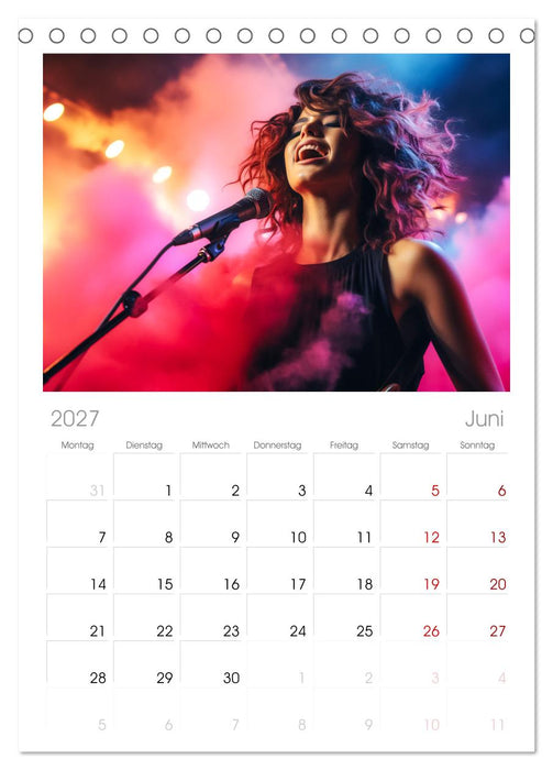 Konzert der Farben (CALVENDO Tischplaner A5H 2027)