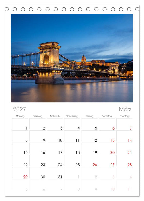 KAISERLICHES BUDAPEST (CALVENDO Tischplaner A5H 2027)