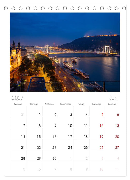 KAISERLICHES BUDAPEST (CALVENDO Tischplaner A5H 2027)
