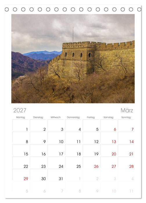 Traumhaftes China (CALVENDO Tischplaner A5H 2027)