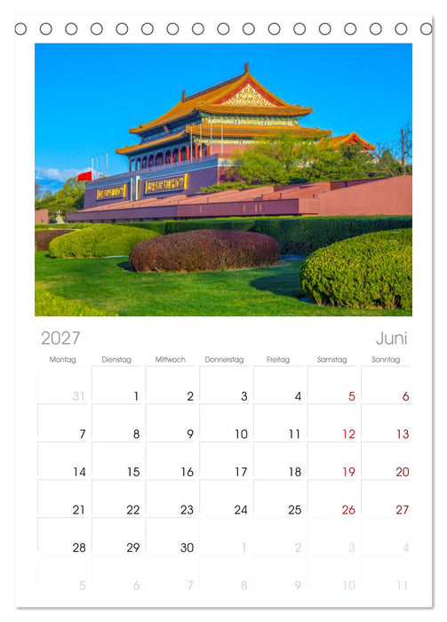 Traumhaftes China (CALVENDO Tischplaner A5H 2027)