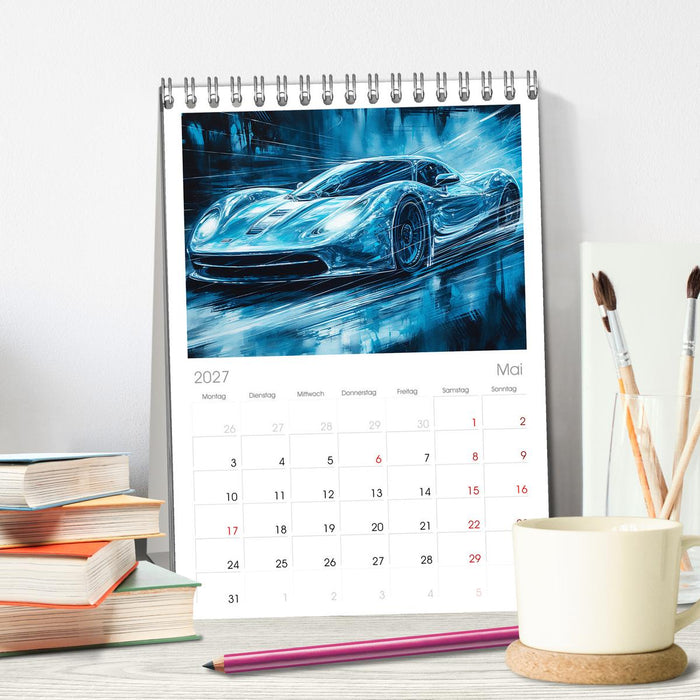 Neon Speed (CALVENDO Tischplaner A5H 2027)