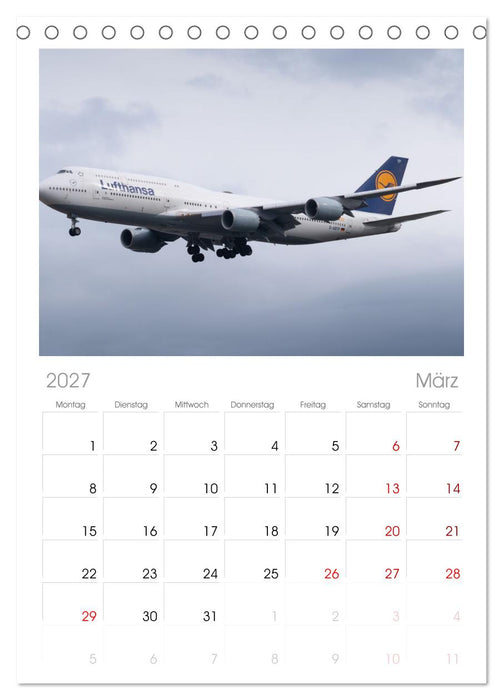 Boeing 747 Kalender (CALVENDO Tischplaner A5H 2027)
