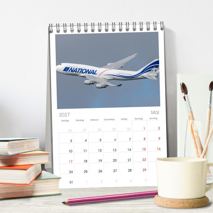 Boeing 747 Kalender (CALVENDO Tischplaner A5H 2027)