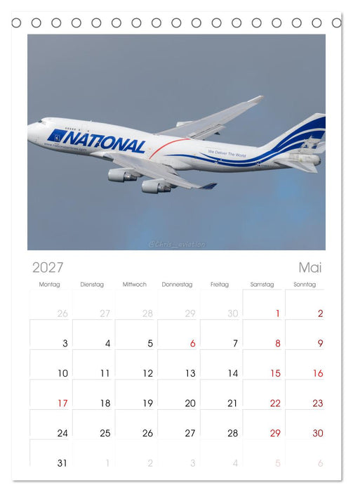 Boeing 747 Kalender (CALVENDO Tischplaner A5H 2027)