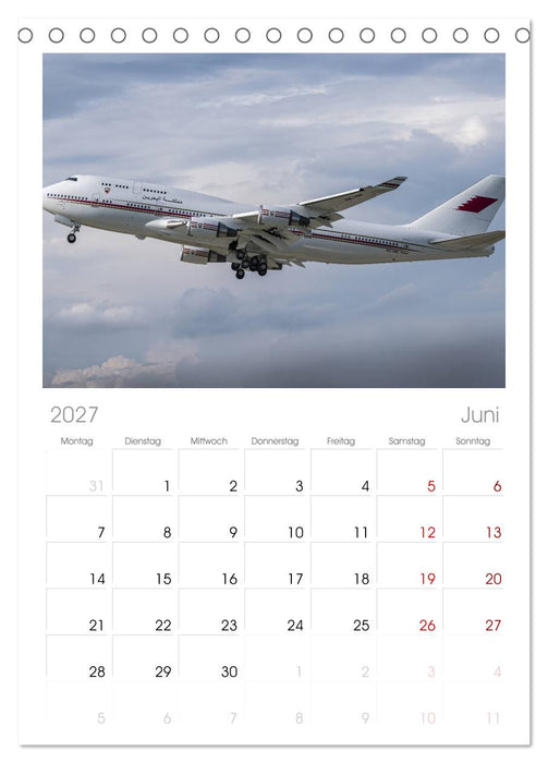 Boeing 747 Kalender (CALVENDO Tischplaner A5H 2027)