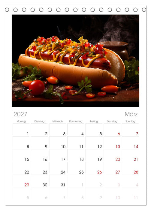 Fastfood Ästhetik (CALVENDO Tischplaner A5H 2027)