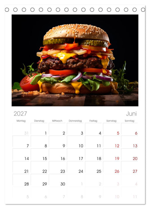 Fastfood Ästhetik (CALVENDO Tischplaner A5H 2027)