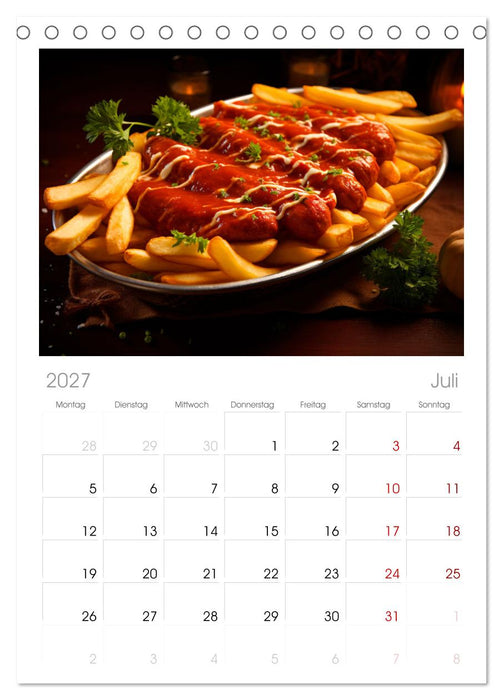 Fastfood Ästhetik (CALVENDO Tischplaner A5H 2027)