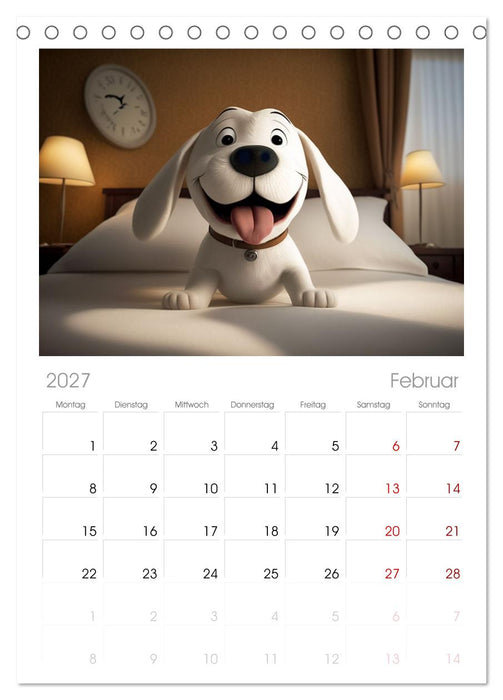 Comic Hunde (CALVENDO Tischplaner A5H 2027)