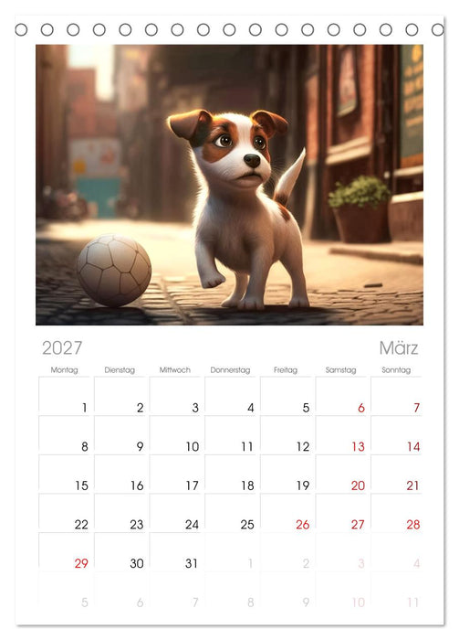 Comic Hunde (CALVENDO Tischplaner A5H 2027)