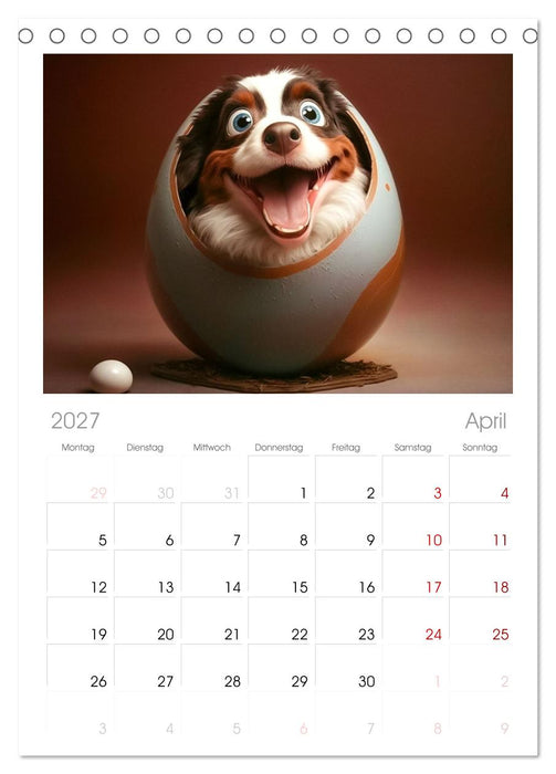 Comic Hunde (CALVENDO Tischplaner A5H 2027)