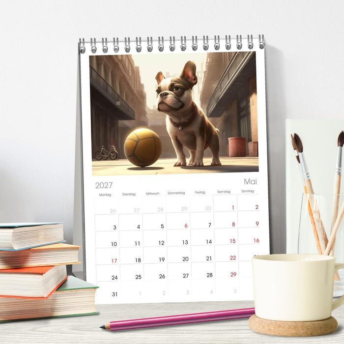Comic Hunde (CALVENDO Tischplaner A5H 2027)