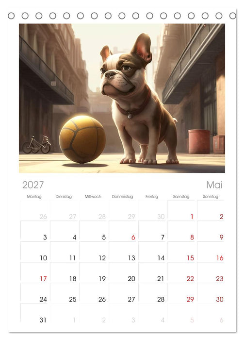 Comic Hunde (CALVENDO Tischplaner A5H 2027)