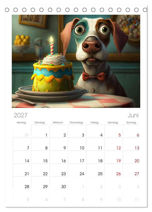Comic Hunde (CALVENDO Tischplaner A5H 2027)