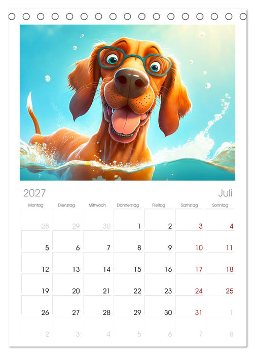 Comic Hunde (CALVENDO Tischplaner A5H 2027)
