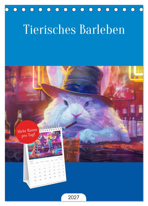 Tierisches Barleben (CALVENDO Tischplaner A5H 2027)