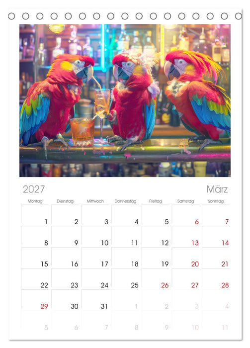 Tierisches Barleben (CALVENDO Tischplaner A5H 2027)