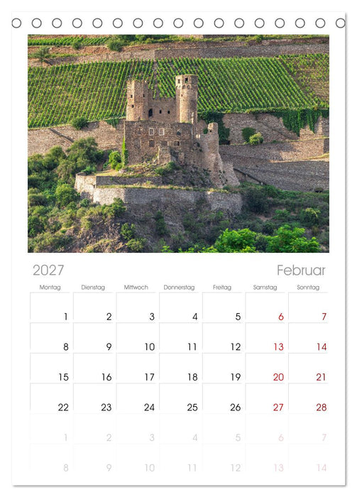 Romantische Ruinen (CALVENDO Tischplaner A5H 2027)