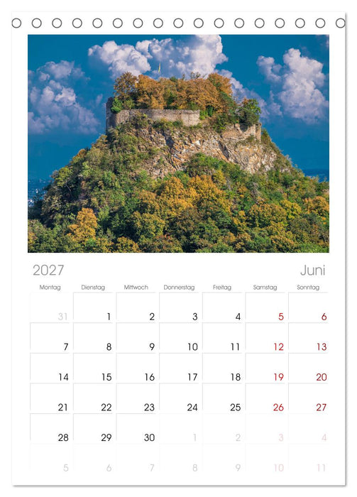 Romantische Ruinen (CALVENDO Tischplaner A5H 2027)