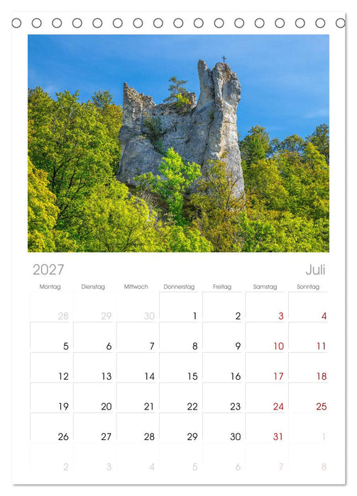 Romantische Ruinen (CALVENDO Tischplaner A5H 2027)