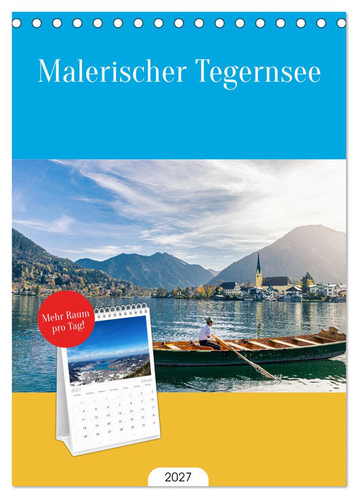 Malerischer Tegernsee (CALVENDO Tischplaner A5H 2027)